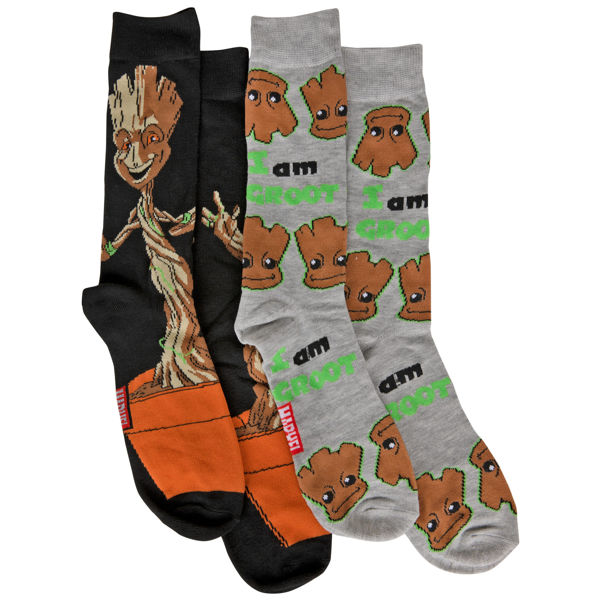 Guardians of the Galaxy I Am Groot 2-Pair Pack of Crew Socks